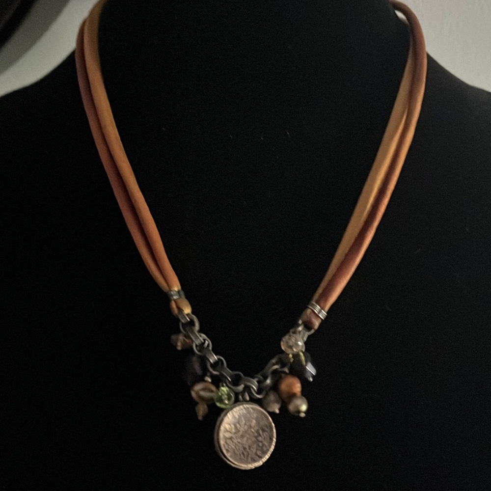 Antique button necklace